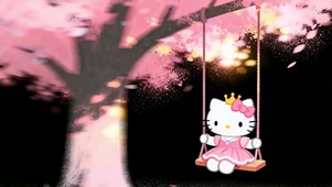 樱花树下Hello Kitty