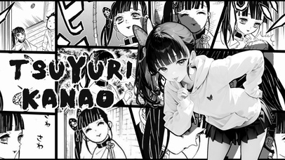 纯色黑白漫画风栗花落香奈乎