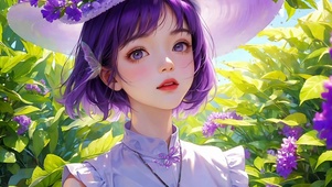 4K60帧-紫色草帽美少女3