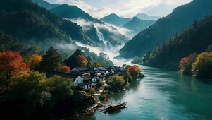深秋水乡