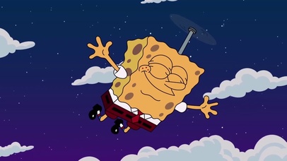 海绵宝宝天空翱翔