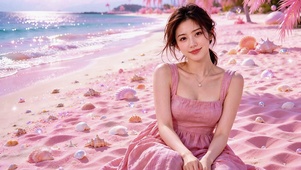 粉色甜美女孩