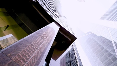 4K 高清  摩天大楼底视图