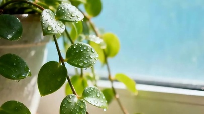 小清新盆栽带鱼屏