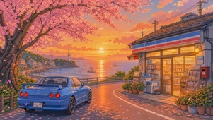 唯美夕阳海景