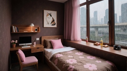 【雨景】温馨的单身公寓
