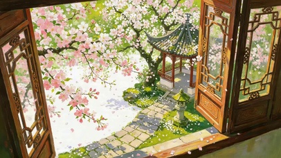 窗外的樱花