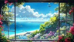 海景花草树木