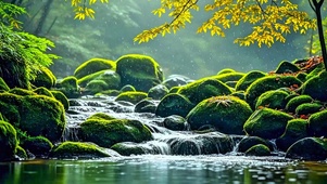 溪流小雨4K