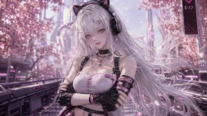 樱花下的赛博少女
