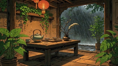 雨夜茶室