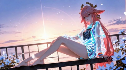 海滨落日神子