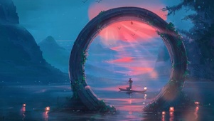 湖心小船