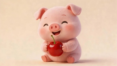 萌宠吃樱桃
