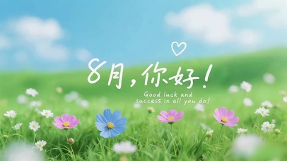 8月你好-治愈格桑花