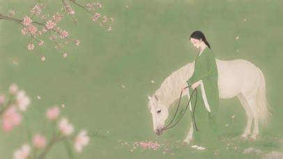 青纱素衣白马