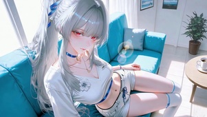 午后阳光银发少女绯雪