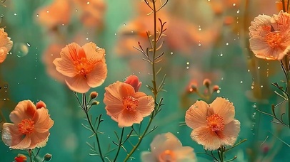 护眼花朵带鱼屏