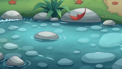 红叶溪流