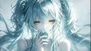 清冷薄荷绿初音