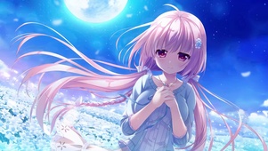 月下花海少女