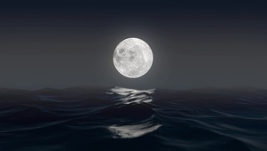 海上圆月