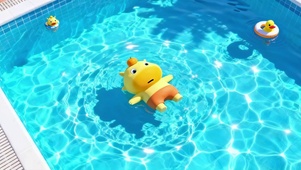 夏日泳池水豚噜噜
