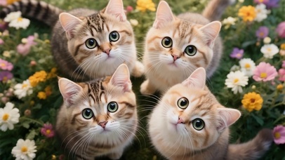 四只可爱的猫咪