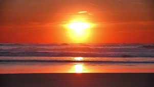 4K唯美夕阳海滩