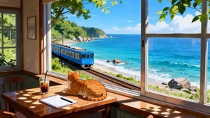海边海景树木