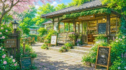 绿植庭院小店