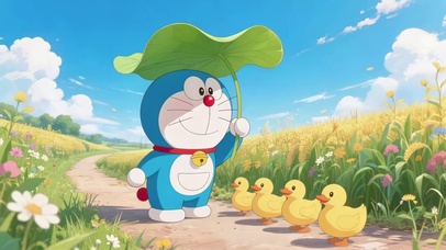 哆啦A梦与小鸭