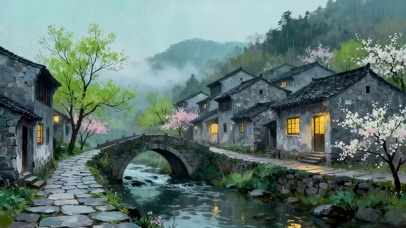 雨后的小镇