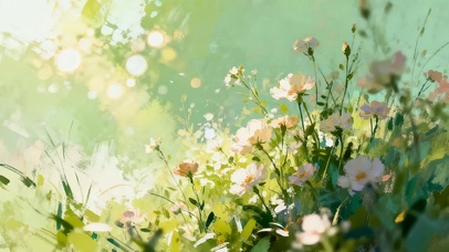 唯美绿色氛围花卉