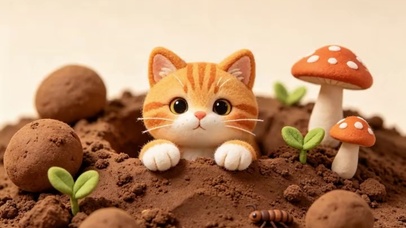 可爱小橘猫