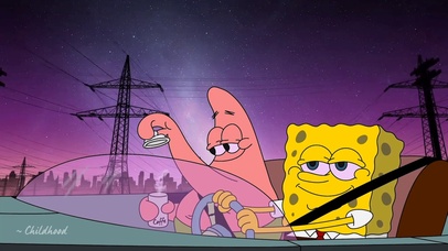 海绵宝宝派大星开车兜风