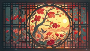 中国风屏风