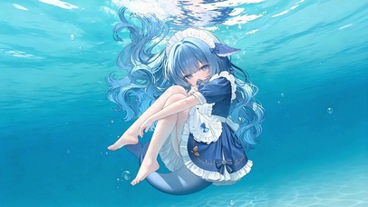 水中鲸鱼娘