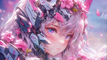 4K 花卉护眼机甲少女