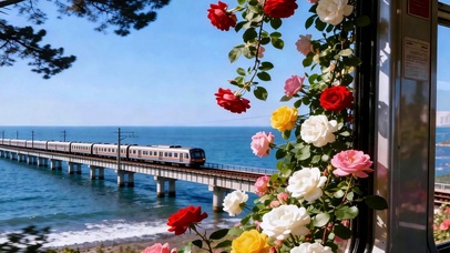 治愈 花海列车