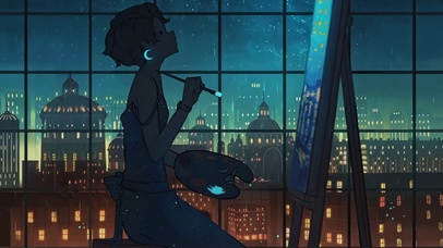 星空雨夜艺术家