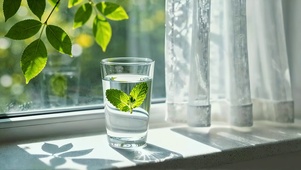 窗台薄荷清水