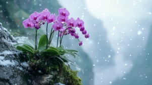 雪中小花