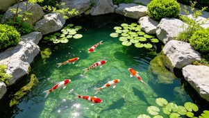 锦鲤池塘