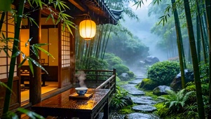 竹林木屋