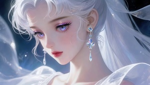 星眸雪发
