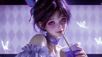 霓虹紫瞳蝴蝶少女蝴蝶忍