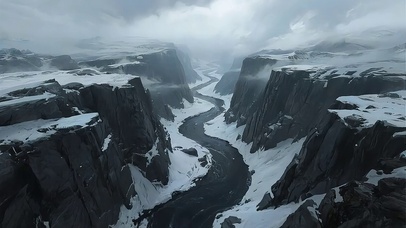 迷雾积雪河谷