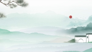 淡雅中国风养生水墨动态视频背景