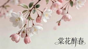 唯美海棠花